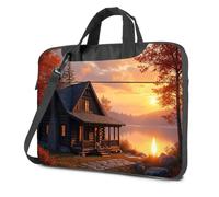 Laptop Case Log Cabin By The Lake At Sunset Laptop Bag Travel Laptop Backpack Computer Backpack For Men(29x38cm)