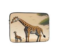 Laptop Case Mother and Child Giraffe Laptop Sleeve Shockproof Protective Notebook Case with Zipper Briefcase Carrying
