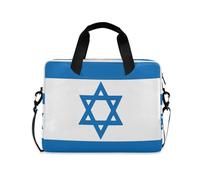 Laptop Case Portable Crossbody Messenger with Handle and Shoulder Strap 15.6 inch Computer Case with Zipper Israel Flag Israeli National