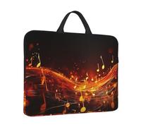 Laptop Case Red Flame Music Note Laptop Sleeve Water Resistant Computer Carrying Bag Briefcase with Handle