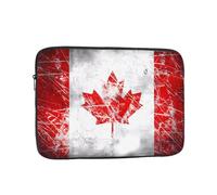 Laptop Case Retro Canada Flag Laptop Sleeve Shockproof Protective Notebook Case with Zipper Briefcase Carrying 12 Inch