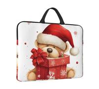 Laptop Case Santa Hat Gift and Merry Christmas Laptop Sleeve Water Resistant Computer Carrying Bag Briefcase with Handle