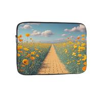 Laptop Case Sleeve 10 inch Laptop Sleeve Poppies Field Yellow Brick Road Carrying Case Shockproof Laptops Cases for Men Women