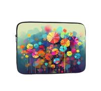 Laptop Case Sleeve 10 Inch, Slim Protective Travel Carrying Case Waterproof Briefcase Bag Abstract Style Colorful Flowers Lightweight Laptop Bag for Travel Business Office