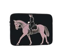 Laptop Case Sleeve 10 Inch, Slim Protective Travel Carrying Case Waterproof Briefcase Bag Dressage Dressage Rider Horse Lightweight Laptop Bag for Travel Business Office