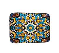 Laptop Case Sleeve 12 inch Laptop Sleeve Moroccan Color Pattern Carrying Case Shockproof Laptops Cases for Men Women