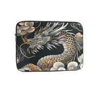 Laptop Case Sleeve 12 Inch, Slim Protective Travel Carrying Case Waterproof Briefcase Bag Black Oriental Dragon Lightweight Laptop Bag for Travel Business Office
