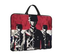 Laptop Case Sleeve 14 inch Laptop Bag Tote Shockproof Computer Carrying Bag Soldier in Front of American Flag Notebook Case Cover
