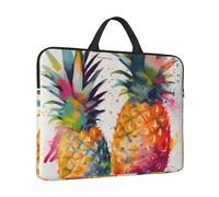 Laptop Case Sleeve 14 inch Laptop Bag Tote Shockproof Computer Carrying Bag Tropical Fruit Watercolor Pineapple Notebook Case Cover