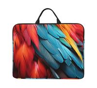 Laptop Case Sleeve 14 Inch Shockproof Protective Notebook Case Red blue green feathers Laptop Bag Portable Computer Bag