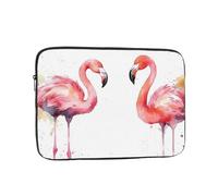 Laptop Case Sleeve 15 inch Laptop Bag Shockproof Computer Carrying Bag Watercolor Flamingos Notebook Case Cover