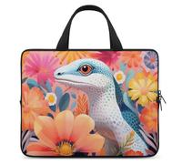 Laptop Case Sleeve 15inch Shockproof Protective Notebook Case with Handle | Flowers And Orange Lizard Laptop Bag Portable Computer Bag Water Resistant, Lightweight, for Commuting Work & Travel
