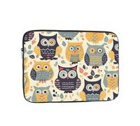 Laptop Case Sleeve 17 Inch, Slim Protective Travel Carrying Case Waterproof Briefcase Bag Animal Cartoon Owls Cute Lightweight Laptop Bag for Travel Business Office