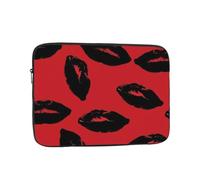 Laptop Case Sleeve 17 Inch, Slim Protective Travel Carrying Case Waterproof Briefcase Bag Red and Black Lips Lightweight Laptop Bag for Travel Business Office