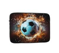 Laptop Case Sleeve 17 Inch, Slim Protective Travel Carrying Case Waterproof Briefcase Bag Soccer Ball Flying in The Air Lightweight Laptop Bag for Travel Business Office