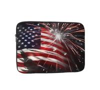 Laptop Case Sleeve American Flag Firework Laptop Bag Computer Carrying Case 15 Inch Computer Protective Notebook Cover