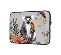 Laptop Case Sleeve Animals Lemur Flowers Pattern Laptop Bag Computer Carrying Case 15 Inch Laptop Protective Notebook Case Cover