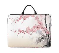 Laptop Case Sleeve Bamboo and Cherry Blossoms Tree Zen Laptop Bag Computer Carrying Case 14" Computer Protective Notebook Cover