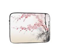 Laptop Case Sleeve Bamboo and Cherry Blossoms Tree Zen Laptop Bag Computer Carrying Case 17 Inch Computer Protective Notebook Cover