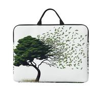 Laptop Case Sleeve Big Tree Blowing in The Wind Laptop Bag Computer Carrying Case 14" Computer Protective Notebook Cover