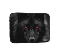 Laptop Case Sleeve Black Red Eyed Wolf Laptop Bag Computer Carrying Case 12 Inch Protective Notebook Cover
