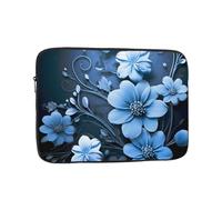 Laptop Case Sleeve Blue Flowers Laptop Bag Computer Carrying Case 13 Inch Computer Protective Notebook Cover