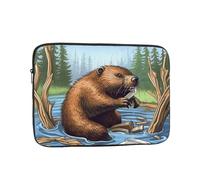 Laptop Case Sleeve Busy Beaver Cartoon Laptop Bag Computer Carrying Case 10 Inch Laptop Protective Notebook Case Cover
