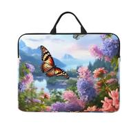 Laptop Case Sleeve Butterfly Garden Laptop Bag Computer Carrying Case 14" Computer Protective Notebook Cover