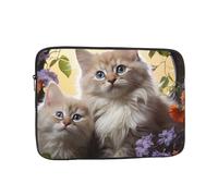 Laptop Case Sleeve Cat Flowers Laptop Bag Computer Carrying Case 12 Inch Computer Protective Notebook Case Cover