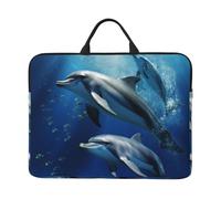 Laptop Case Sleeve Cute Dolphins Laptop Bag Computer Carrying Case 14" Computer Protective Notebook Cover
