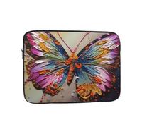 Laptop Case Sleeve Embroidery Colorful Butterfly Laptop Bag Computer Carrying Case 13 Inch Computer Protective Notebook Cover
