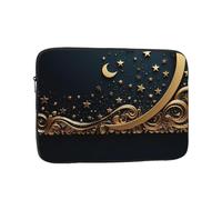 Laptop Case Sleeve Golden Background and Crescent Moon Laptop Bag Carrying Case 15 inch Computer Protective Notebook Cases Cover