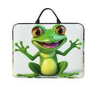 Laptop Case Sleeve Green Frog Laptop Bag Computer Carrying Case 14" Computer Protective Notebook Cover