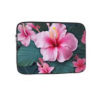 Laptop Case Sleeve Hawaii Pink Flower Laptop Bag Computer Carrying Case 13 Inch Computer Protective Notebook Cover