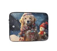 Laptop Case Sleeve Merry Christmas Cute Dog Snowman Laptop Bag Computer Carrying Case 15 Inch Computer Protective Notebook Cases Cover