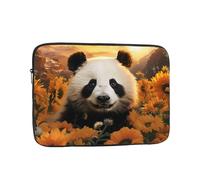 Laptop Case Sleeve Panda and Sunflower Laptop Bag Computer Carrying Case 10 Inch Laptop Protective Notebook Case Cover