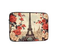 Laptop Case Sleeve Paris Vintage Floral Laptop Bag Computer Carrying Case 13 Inch Laptop Protective Notebook Case Cover