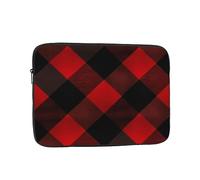 Laptop Case Sleeve Plaid Red and Black Laptop Bag Computer Carrying Case 10 Inch Protective Notebook Cover