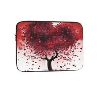 Laptop Case Sleeve Red Love Heart Tree Laptop Bag Computer Carrying Case 13 Inch Computer Protective Notebook Cases Cover