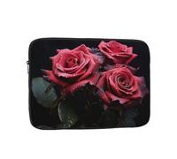 Laptop Case Sleeve Red Rose and Black Leaves Laptop Bag Computer Carrying Case 15 Inch Computer Protective Notebook Cases Cover