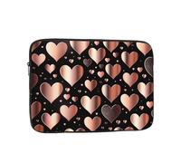 Laptop Case Sleeve Rose Gold Love Heart Laptop Bag Computer Carrying Case 15 Inch Computer Protective Notebook Cases Cover
