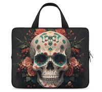 Laptop Case Sleeve Shockproof Computer Carrying Bag Amazing Skull And Bones Laptop Bag Tote Lightweight Notebook Case Cover Traveling Briefcase Handle Bags for Travel Business 17inch