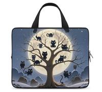 Laptop Case Sleeve Shockproof Computer Carrying Bag Black Cat Full Moon Dead Tree Laptop Bag Tote Lightweight Notebook Case Cover Traveling Briefcase Handle Bags for Travel Business 13inch