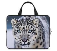 Laptop Case Sleeve Shockproof Computer Carrying Bag Blue Eyed Snow Leopard Notebook Case Cover Laptop Bag Water Resistant Computer Cases Tablet Briefcase for Travel Business 15 Inch