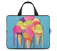Laptop Case Sleeve Shockproof Computer Carrying Bag Colorful Ice Cream Notebook Case Cover Laptop Bag Water Resistant Computer Cases Tablet Briefcase for Travel Business 17 Inch
