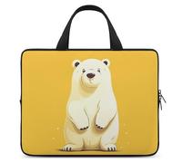 Laptop Case Sleeve Shockproof Computer Carrying Bag Cute Cartoon Polar Bear Laptop Bag Tote Lightweight Notebook Case Cover Traveling Briefcase Handle Bags for Travel Business 17inch