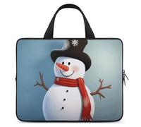Laptop Case Sleeve Shockproof Computer Carrying Bag Cute Snowman Laptop Bag Tote Lightweight Notebook Case Cover Traveling Briefcase Handle Bags for Travel Business 13inch, Cute Snowman, 13 Inch