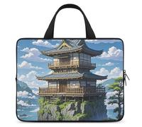 Laptop Case Sleeve Shockproof Computer Carrying Bag Japanese Architecture Laptop Bag Tote Lightweight Notebook Case Cover Traveling Briefcase Handle Bags for Travel Business 17inch, Japanese
