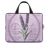 Laptop Case Sleeve Shockproof Computer Carrying Bag Lavender Stamp Laptop Bag Tote Lightweight Notebook Case Cover Traveling Briefcase Handle Bags for Travel Business 13inch
