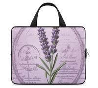 Laptop Case Sleeve Shockproof Computer Carrying Bag Lavender Stamp Laptop Bag Tote Lightweight Notebook Case Cover Traveling Briefcase Handle Bags for Travel Business 15inch